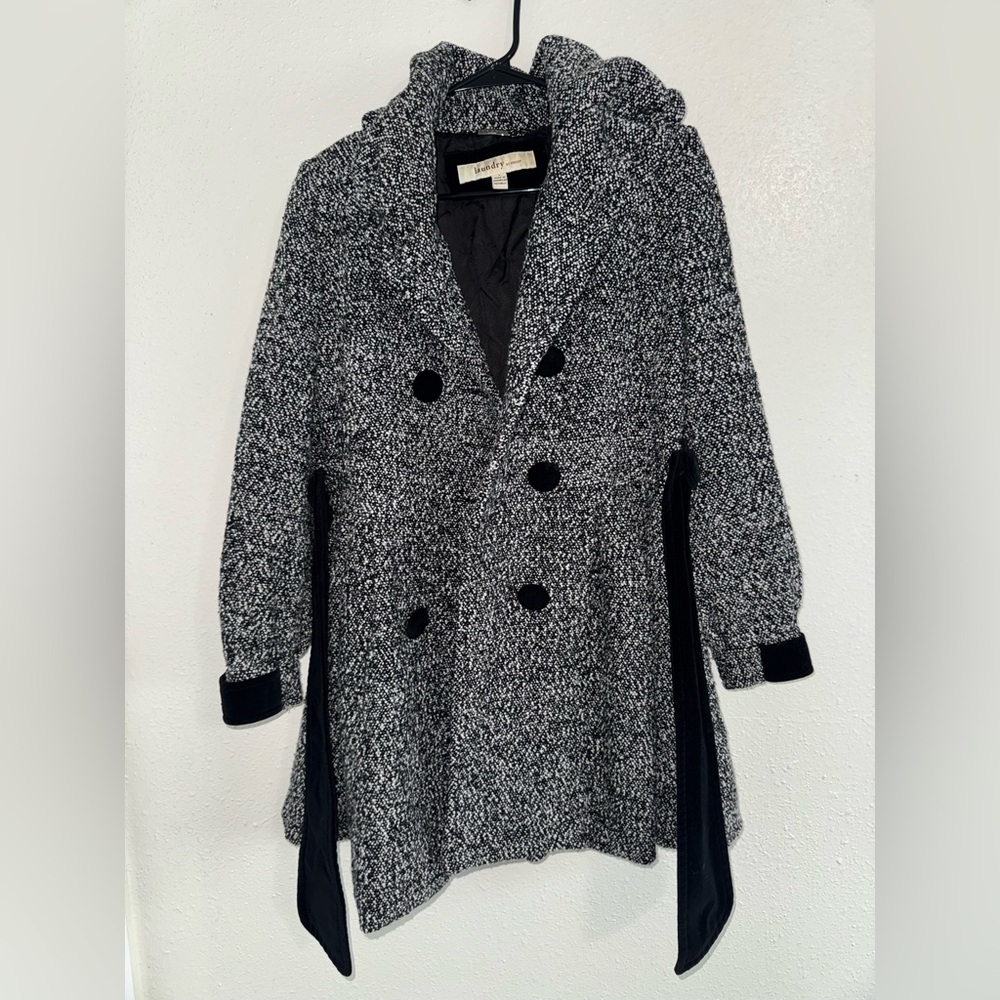 Laundry by Design Black and Gray Textured Coat